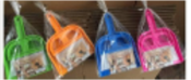 Wholesale - DUSTPAN W/BRUSH, 2PC 4 AST COLOR, UPC: 810002200328